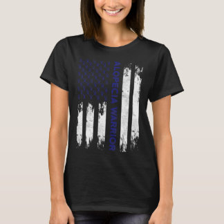 Alopecia Awareness Hair Loss Warrior Flag Tool Sur T-Shirt