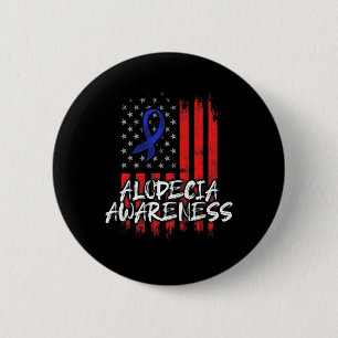 Alopecia Awareness Hair Loss Warrior Healthy Survi 6 Cm Round Badge