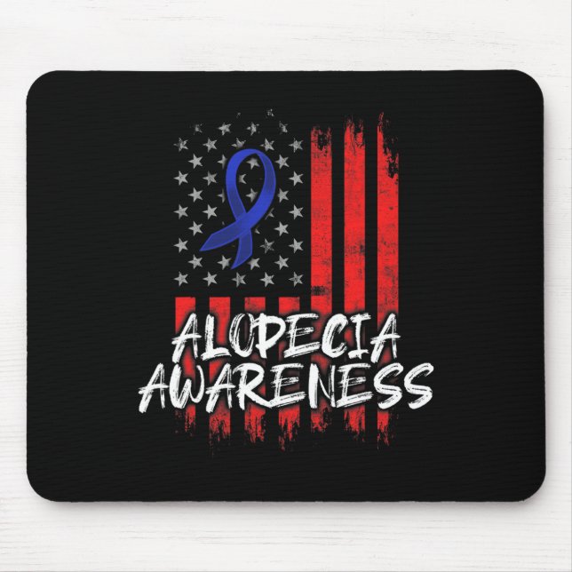 Alopecia Awareness Hair Loss Warrior Healthy Survi Mouse Pad (Front)