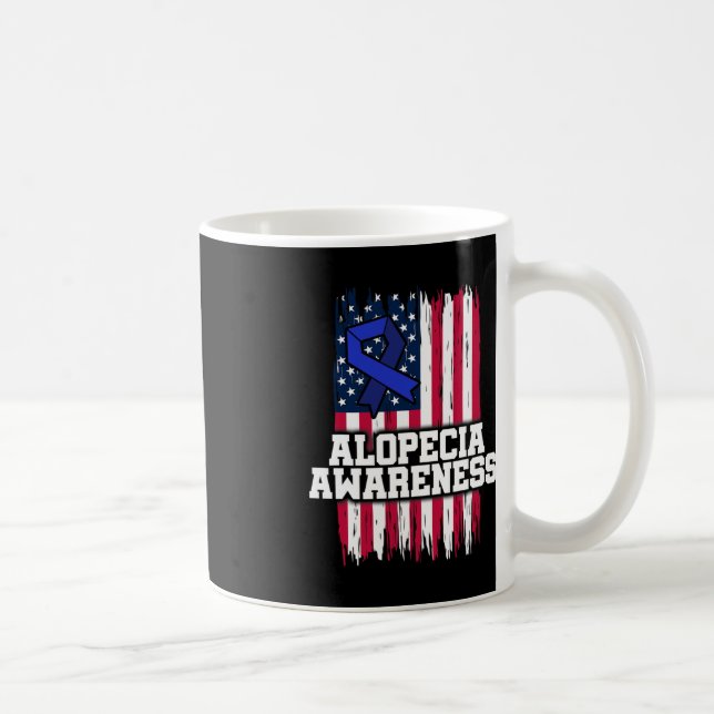Alopecia Awareness Hair Loss Warrior Immune Surviv Coffee Mug (Right)