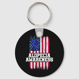 Alopecia Awareness Hair Loss Warrior Immune Surviv Key Ring