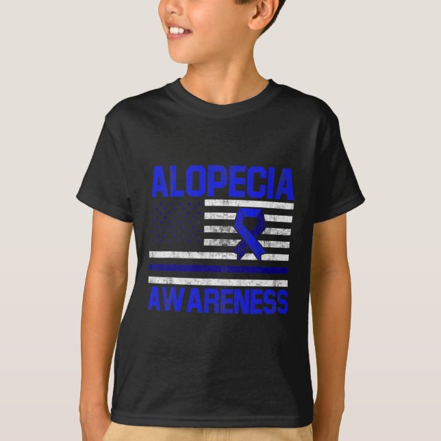 Alopecia Awareness Hair Loss Warrior Inspire Survi T-Shirt (Front)