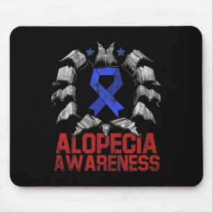 Alopecia Awareness Hair Loss Warrior Living Surviv Mouse Pad