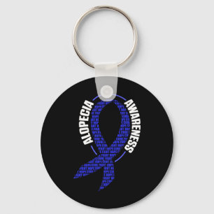 Alopecia Awareness Hair Loss Warrior Medication Su Key Ring