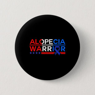 Alopecia Awareness Hair Loss Warrior Nutrition Sur 6 Cm Round Badge