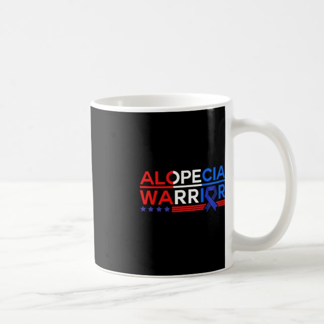 Alopecia Awareness Hair Loss Warrior Nutrition Sur Coffee Mug (Right)