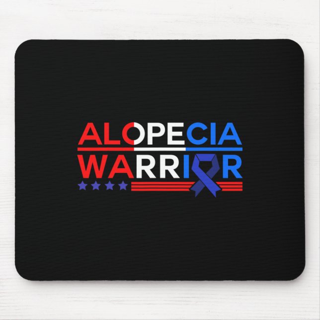 Alopecia Awareness Hair Loss Warrior Nutrition Sur Mouse Pad (Front)