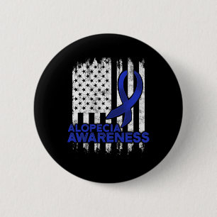 Alopecia Awareness Hair Loss Warrior Overcome Surv 6 Cm Round Badge