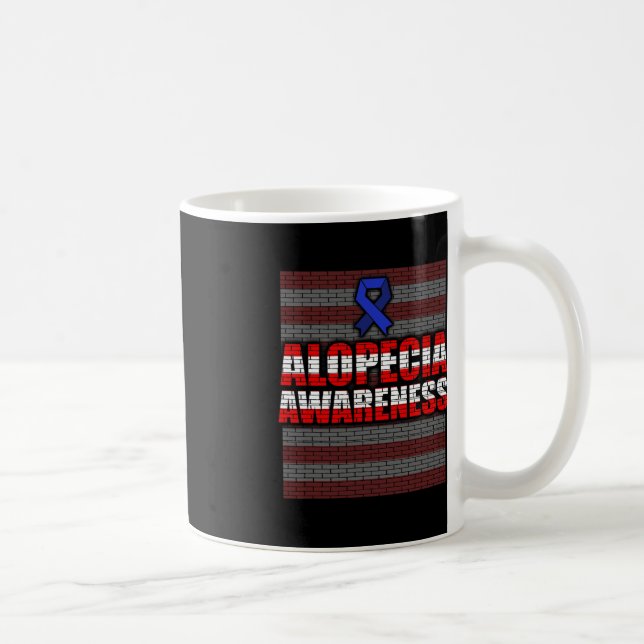 Alopecia Awareness Hair Loss Warrior Patient Care  Coffee Mug (Right)