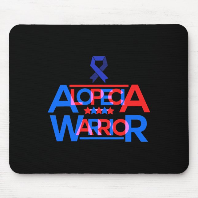 Alopecia Awareness Hair Loss Warrior Signs Survivo Mouse Pad (Front)
