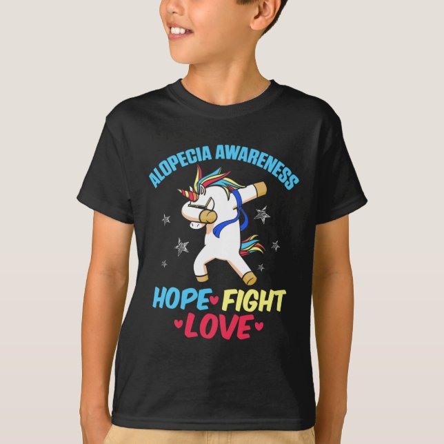 Alopecia Awareness Hair Loss Warrior Strength Surv T-Shirt (Front)