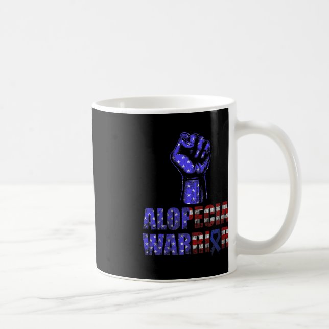 Alopecia Awareness Hair Loss Warrior Succeed Survi Coffee Mug (Right)