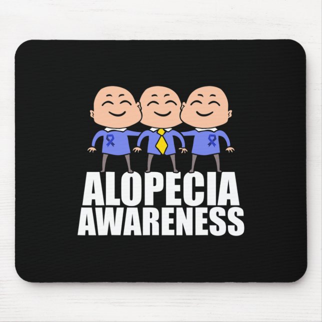 Alopecia Awareness Hair Loss Warrior Supporting Su Mouse Pad (Front)