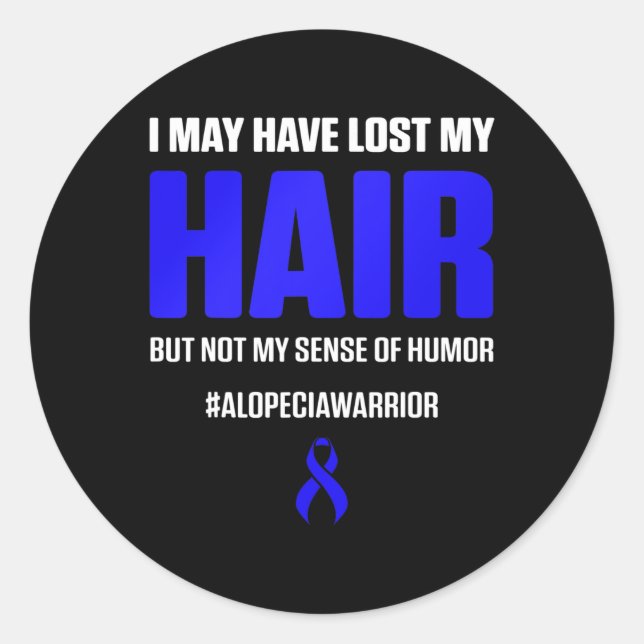 Alopecia Awareness Hair Loss Warrior Survivor 4 Classic Round Sticker (Front)