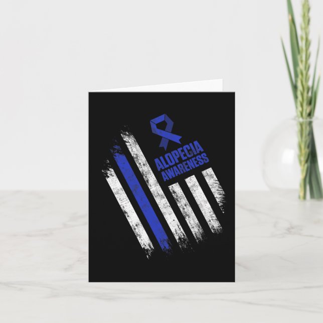 Alopecia Awareness Hair Loss Warrior Tackle Surviv Card (Front)