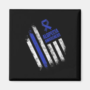Alopecia Awareness Hair Loss Warrior Tackle Surviv Magnet