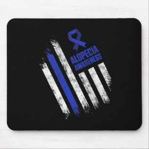 Alopecia Awareness Hair Loss Warrior Tackle Surviv Mouse Pad