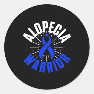 Alopecia Awareness Hair Loss Warrior Therapeutic S Classic Round Sticker
