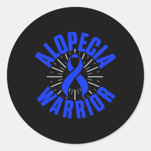 Alopecia Awareness Hair Loss Warrior Therapeutic S Classic Round Sticker