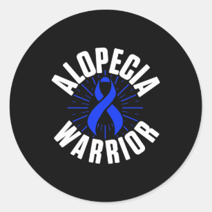 Alopecia Awareness Hair Loss Warrior Therapeutic S Classic Round Sticker