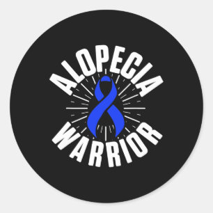 Alopecia Awareness Hair Loss Warrior Therapeutic S Classic Round Sticker