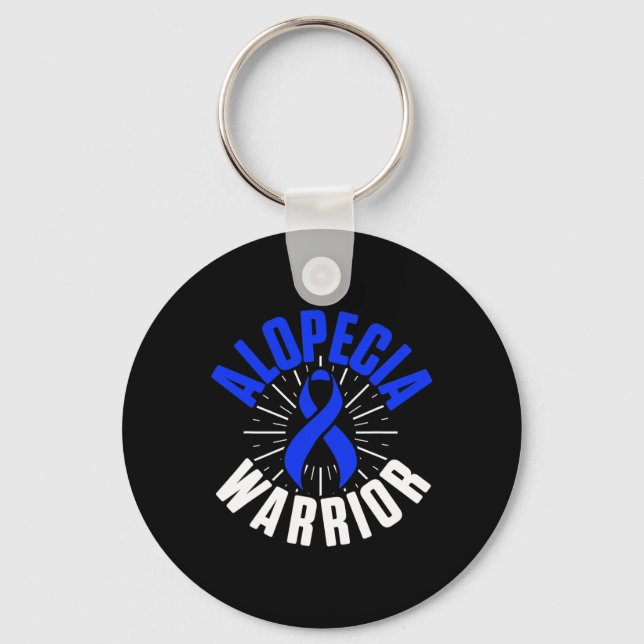 Alopecia Awareness Hair Loss Warrior Therapeutic S Key Ring (Front)