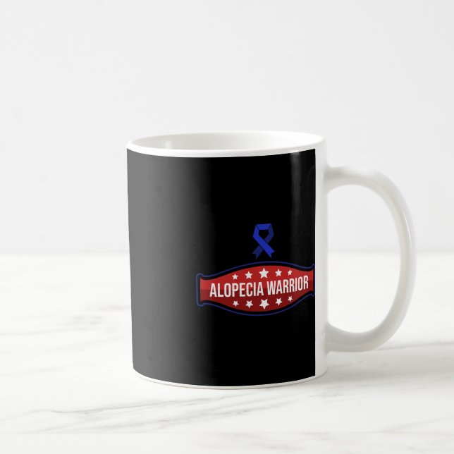 Alopecia Awareness Hair Loss Warrior Therapy Survi Coffee Mug (Right)