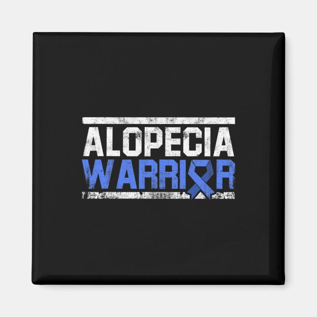 Alopecia Awareness Hair Loss Warrior Tool Flag Sur Magnet (Front)