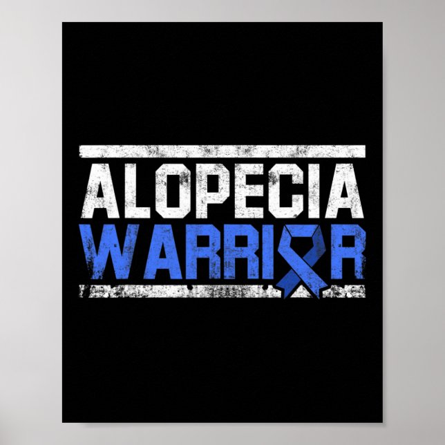 Alopecia Awareness Hair Loss Warrior Tool Flag Sur Poster (Front)