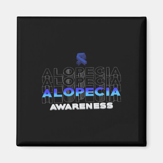 Alopecia Awareness Hair Loss Warrior Winning Survi Magnet (Front)
