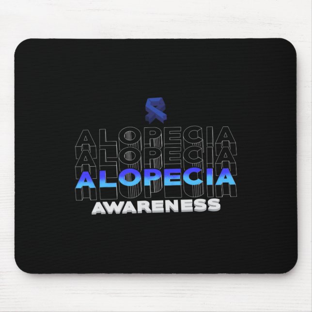 Alopecia Awareness Hair Loss Warrior Winning Survi Mouse Pad (Front)