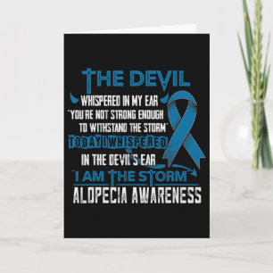 Alopecia Awareness I Am The Storm Devil  Card