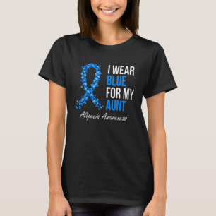 Alopecia Awareness I Wear Blue For My Aunt Blue Ri T-Shirt