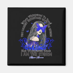 Alopecia awareness i'm the storm girl butterfly ri magnet