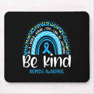 Alopecia Awareness Leopard Rainbow Choose Kindness Mouse Pad