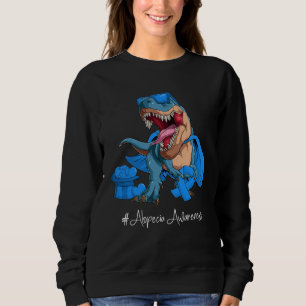 Alopecia Awareness Month Blue Ribbon Trex Sweatshirt