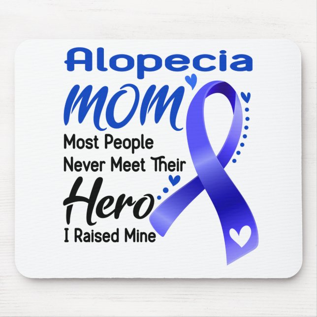 Alopecia Awareness Month Ribbon Gifts Mouse Pad (Front)