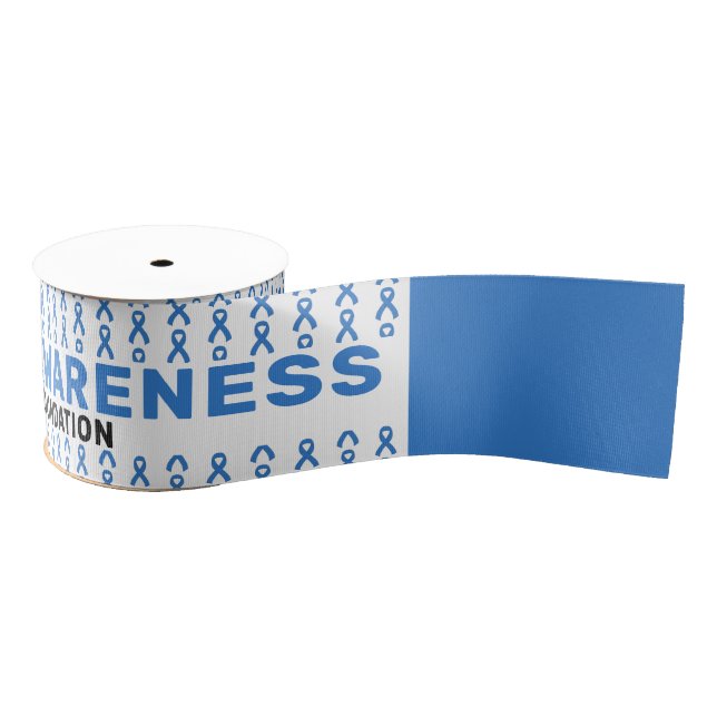 Alopecia Awareness Pattern Ribbon Grosgrain Ribbon (Spool)