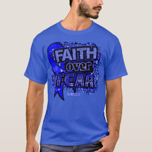 Alopecia Awareness Ribbon Faith Over Fear Leopard T-Shirt