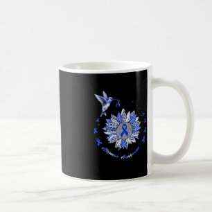 Alopecia Awareness Sunflower Hummingbird Ribbon  Coffee Mug