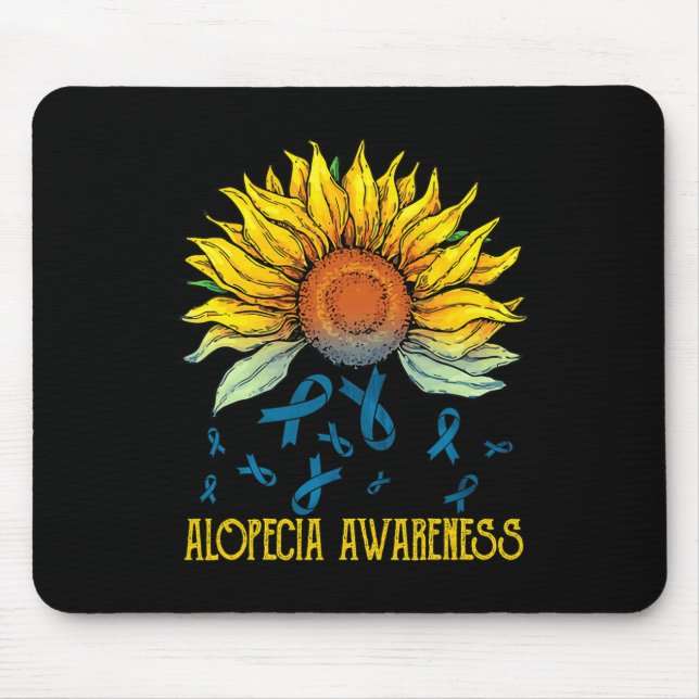 Alopecia Awareness Sunflower  Mouse Pad (Front)