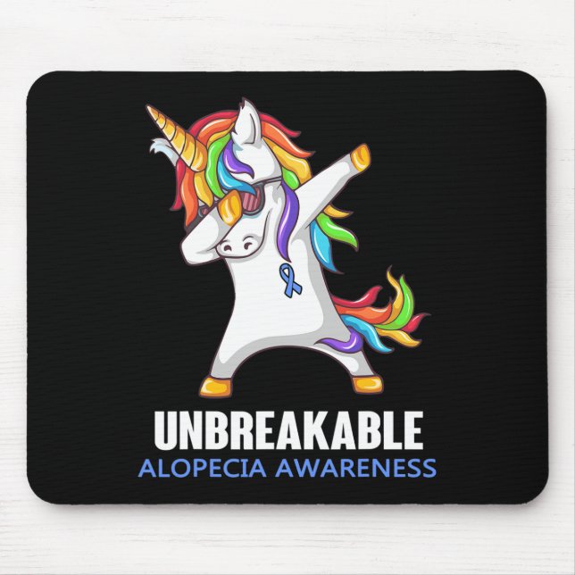 Alopecia Awareness UNBREAKABLE For Women Men  Mouse Pad (Front)