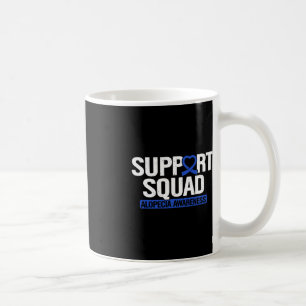 Alopecia Support Squad Hairloss Baldness Blue Ribb Coffee Mug