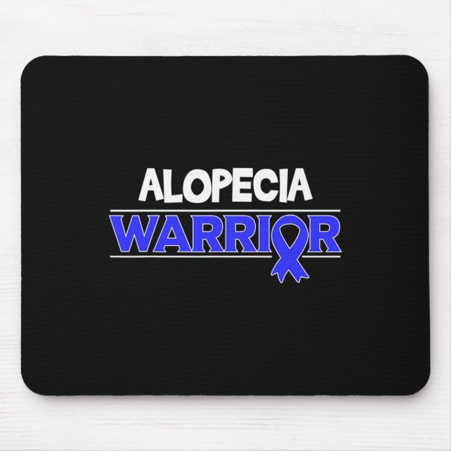 Alopecia Warrior Hair Loss Awareness Ribbon  Mouse Pad (Front)