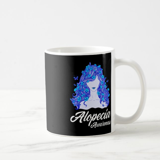Alopecia Warrior Hair Loss Warrior Alopecia Awaren Coffee Mug (Right)