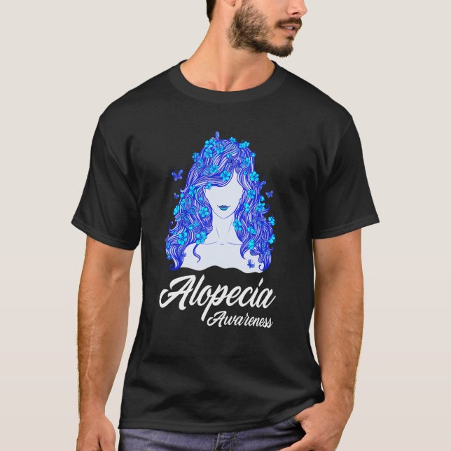 Alopecia Warrior Hair Loss Warrior Alopecia Awaren T-Shirt (Front)