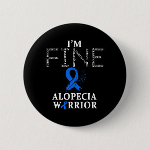 Alopecia Warrior I'm Fine 6 Cm Round Badge