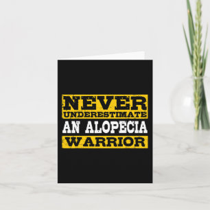 Alopecia Warrior Support Hair Loss Awareness Card