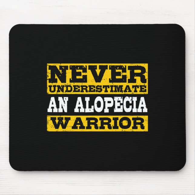 Alopecia Warrior Support Hair Loss Awareness  Mouse Pad (Front)