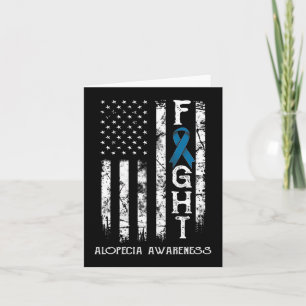 Alopecia Warrior US Flag Card